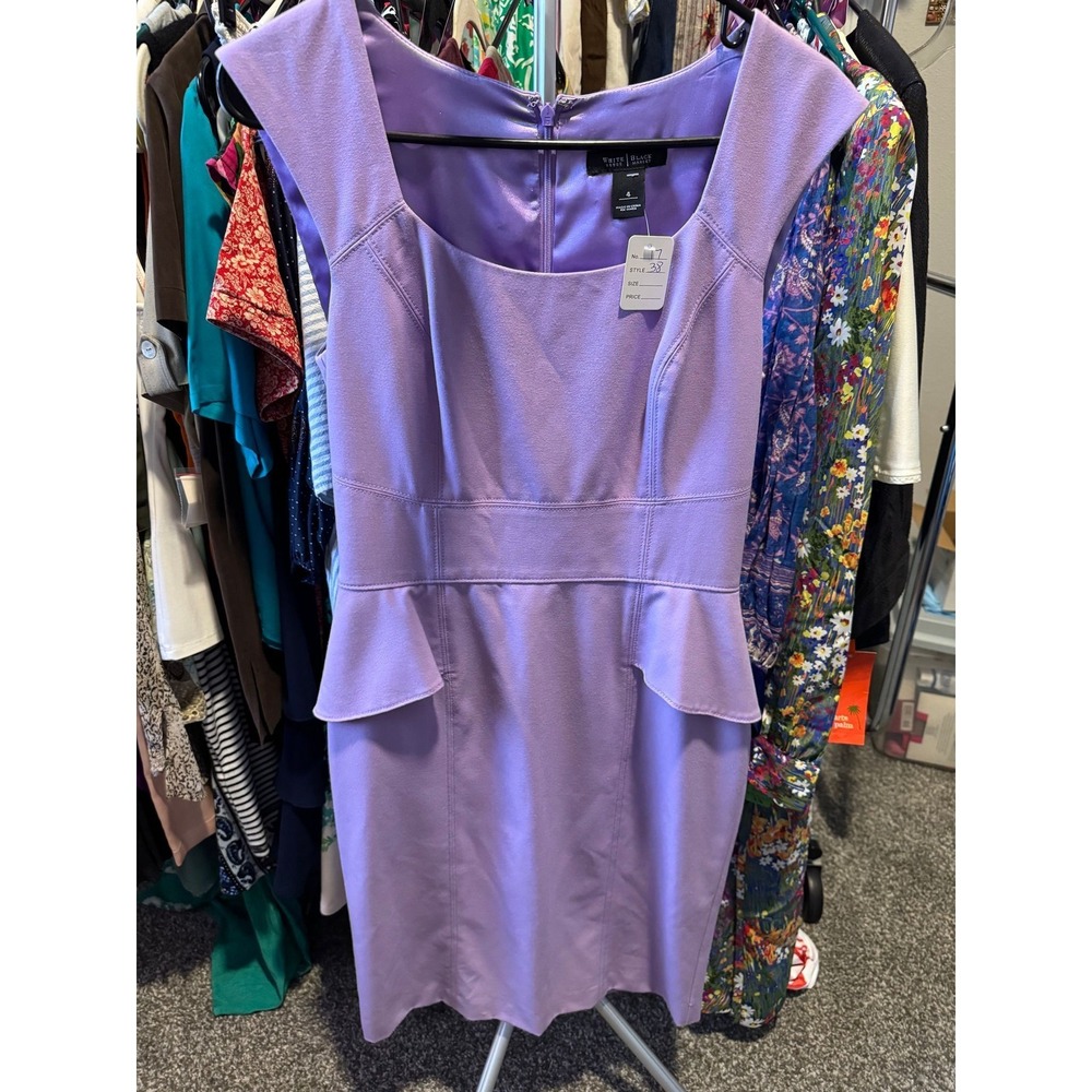 060 White House Black Market lilac dress - 4